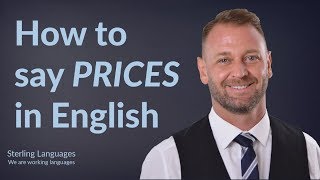 How to say prices in english