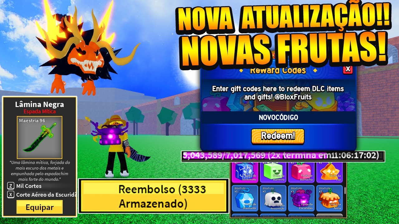 CORRE! FIM do NOVO EVENTO para CRIAR as NOVAS FRUTAS da NOVA ATUALIZAÇÃO do BLOX  FRUITS! - ROBLOX - 