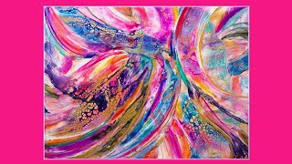 #9855 Spectacular Spatula Swipes with Copious Colored Cell Activator Fluid Acrylics 10.16.2024