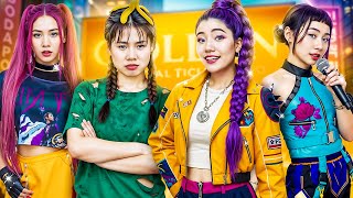 First Day Of Poor Girl In Kpop Demon Hunters School! Poor Student Vs Huntrix Student