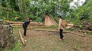 The homeless boy cleaned up the place to rebuild the house, the girl picked vegetables to sell