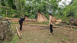 The homeless boy cleaned up the place to rebuild the house, the girl picked vegetables to sell