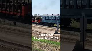 Buckley Old Engine Show 2023. Steam locomotive in action