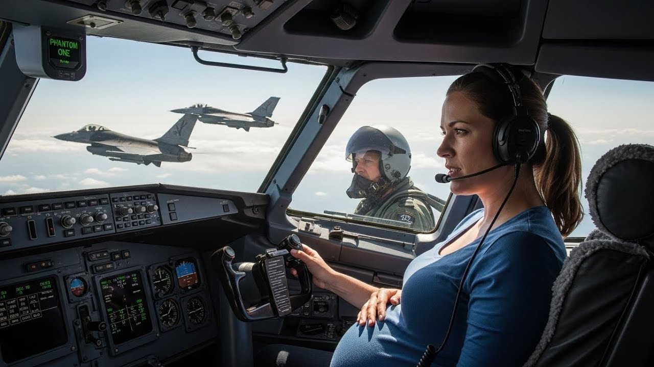 She Was Just a Pregnant Passenger—Until the Cockpit Went Silent and the F-16s Called: ‘Phantom One.’
