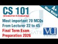 CS101 Final Term Solved MCQs 2026 | CS101 Preparation by VU Gate