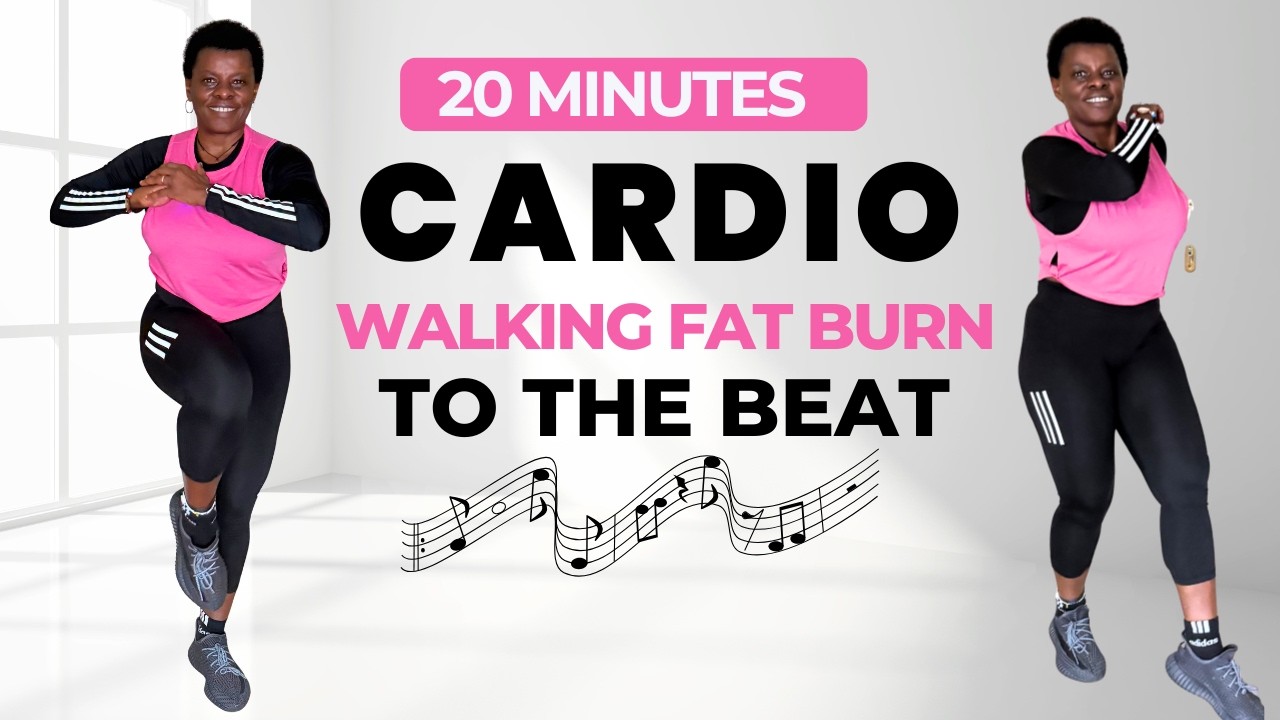 20 Min Full Body Cardio HIIT | Walking Fat Burn To The Beat - YouTube