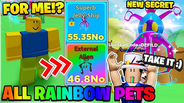 I Gave NOOBS ALL Free RAINBOW EXTRATERRESTRIAL Pets In Roblox Clicker Simulator