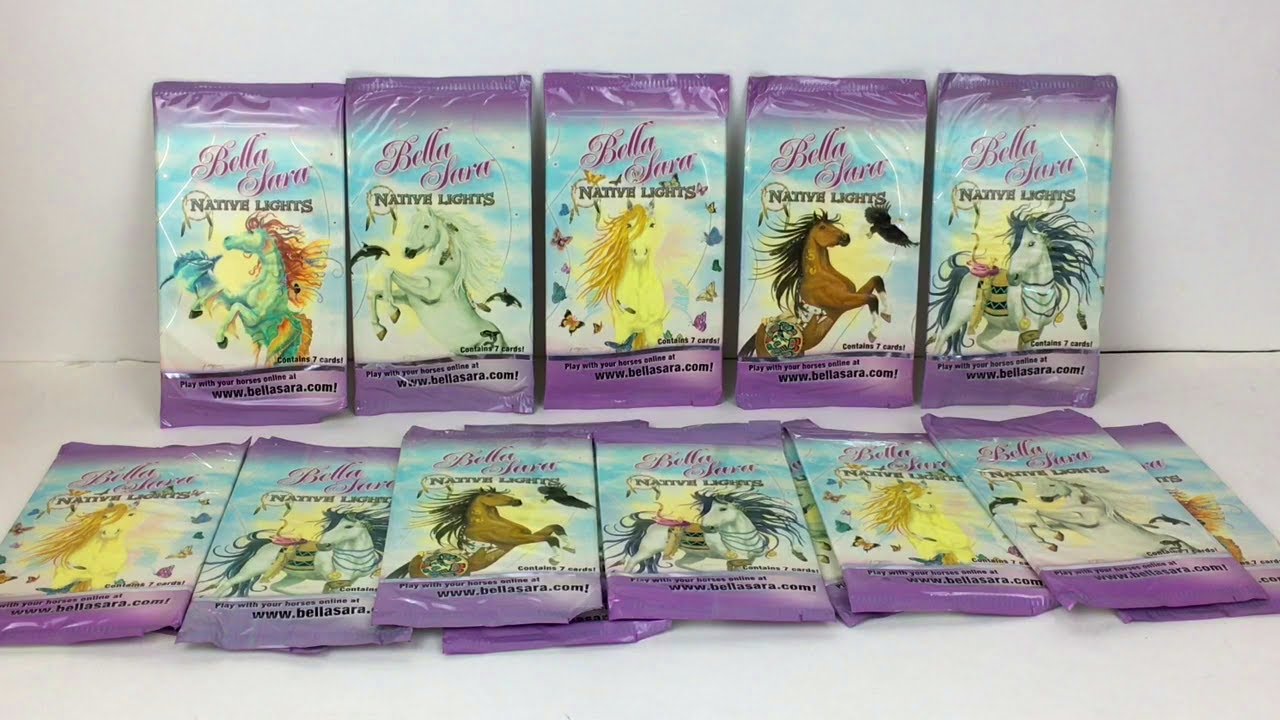 Bella Sara Native Lights Whimsical Horse Cards Booster Packs Blind Bag Opening
