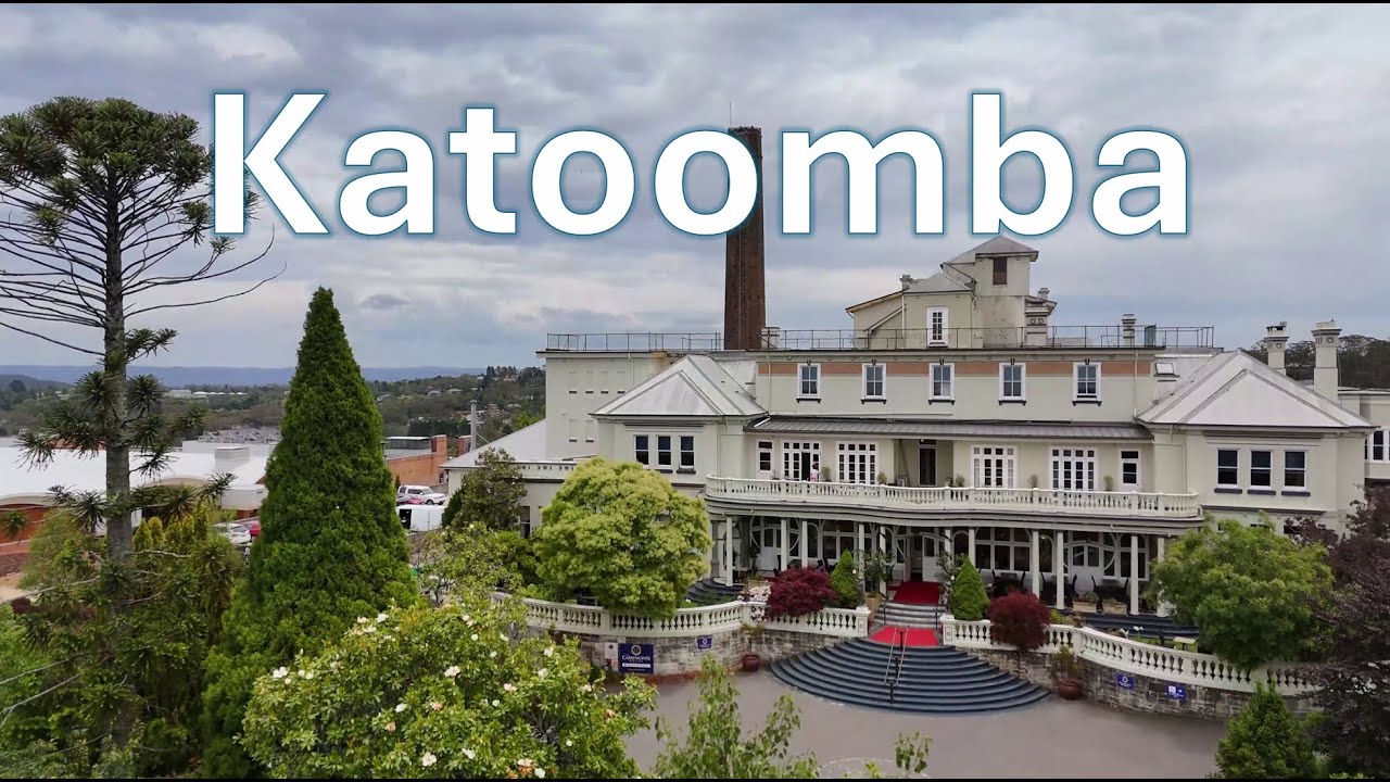 Katoomba from the air, NSW, Australia