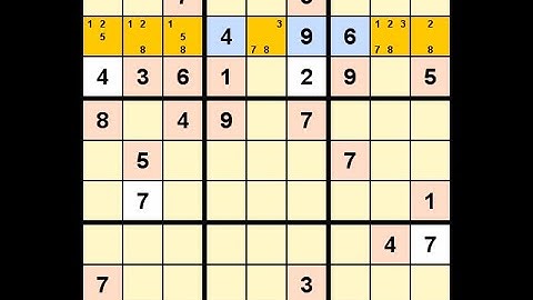 How to Solve New York Times Sudoku Hard July 4, 2020 - Hidden Pair