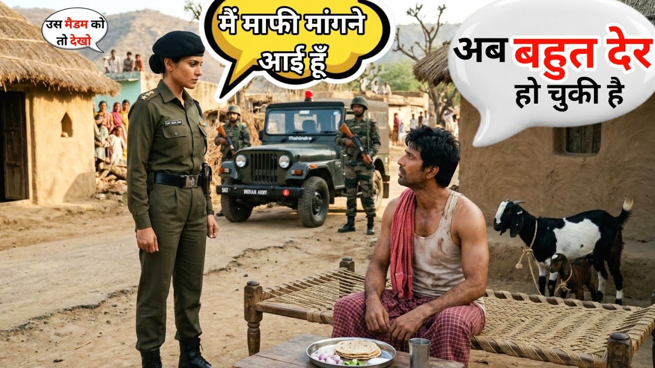 जिस पति को छोड़ दिया था… 7 साल बाद उसकी झोपड़ी पर पहुँची आर्मी मेजर पत्नी पर पूरा गांव सन्न रह गया |