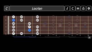 C Locrian scale shape 1 #guitarlesson