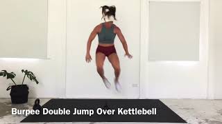 Burpee Double Jump Over Kettlebell