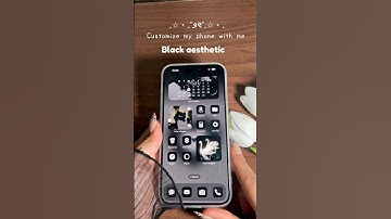 iOS 18 aesthetic Customization ✨🖤 theme icons, widgets,  home screen, lock screen customization #yt