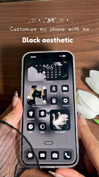 iOS 18 aesthetic Customization ✨🖤 theme icons, widgets,  home screen, lock screen customization #yt