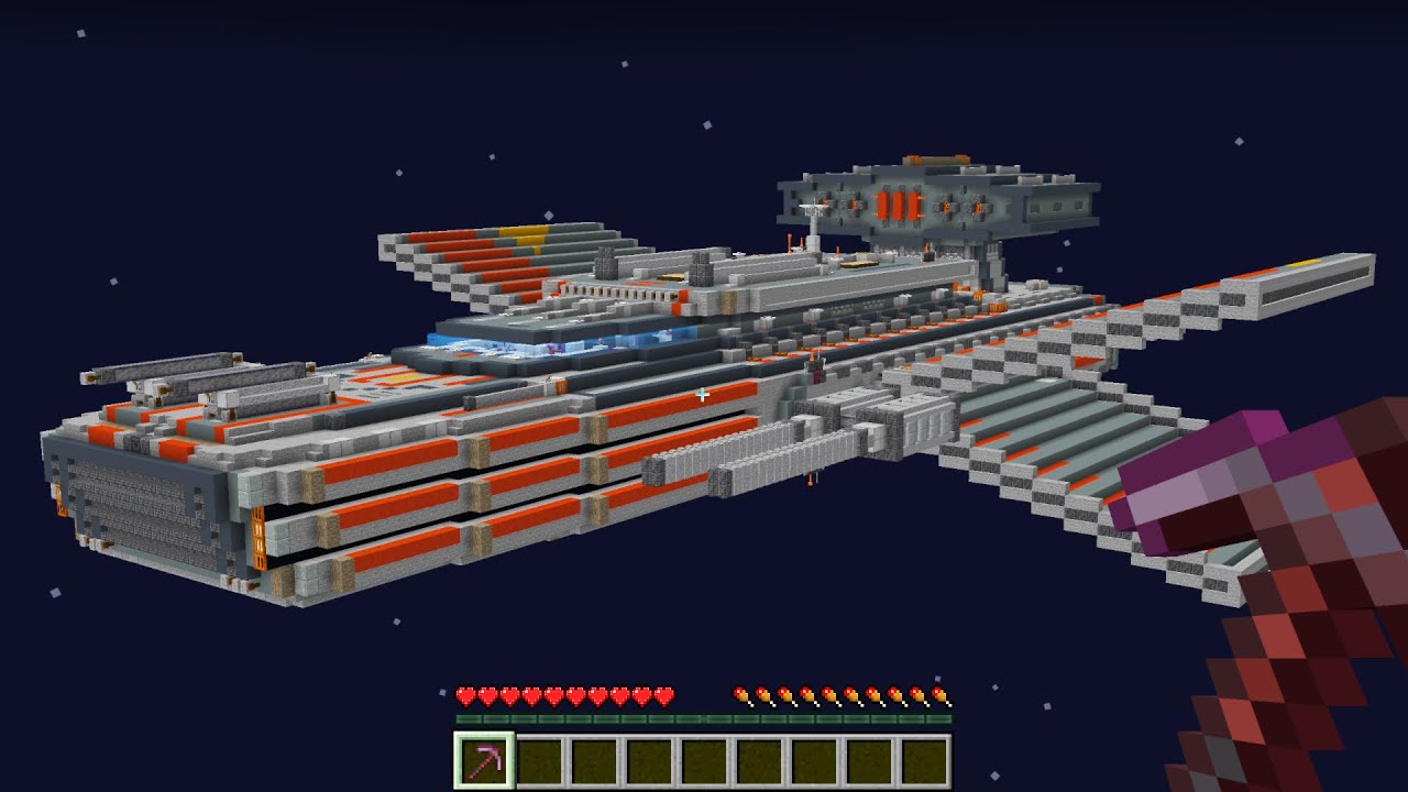 Ik Bouw Een GIGANTISCH RUIMTESCHIP In Minecraft Survival! (PixelBuren)