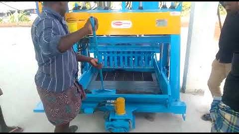 Automatic PLC type concrete block making machine by Everon impex Coimbatore 9843762454