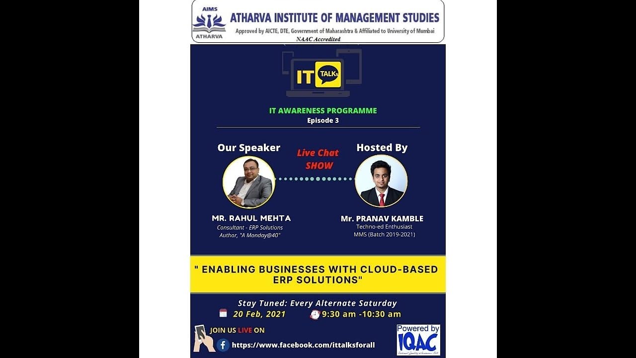 IT Talks Episode 3: Enabling Businesses with Cloud based ERP Solutions ...