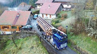 🚚💨 2x VOLVO FH16 : 🌲 GRUMIER - En immersion avec les Transport Gervais & Fils - Passages étroits