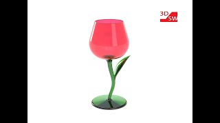 How to make design wine glass in SolidWorks