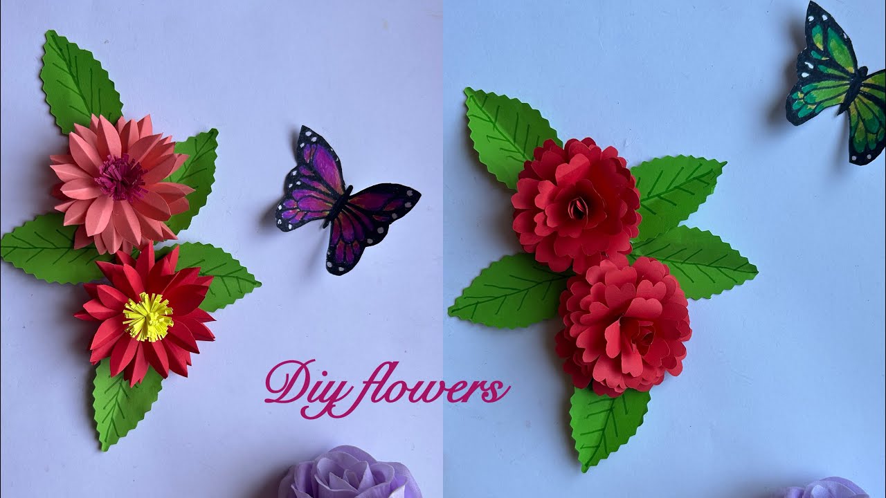 Beautiful paper flowers craft ideas for gifts 🌺🌼
