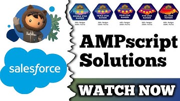 AMPscript Solutions | Salesforce  | Quiz Solution
