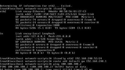 VMWare device eth0 does not seem to be present