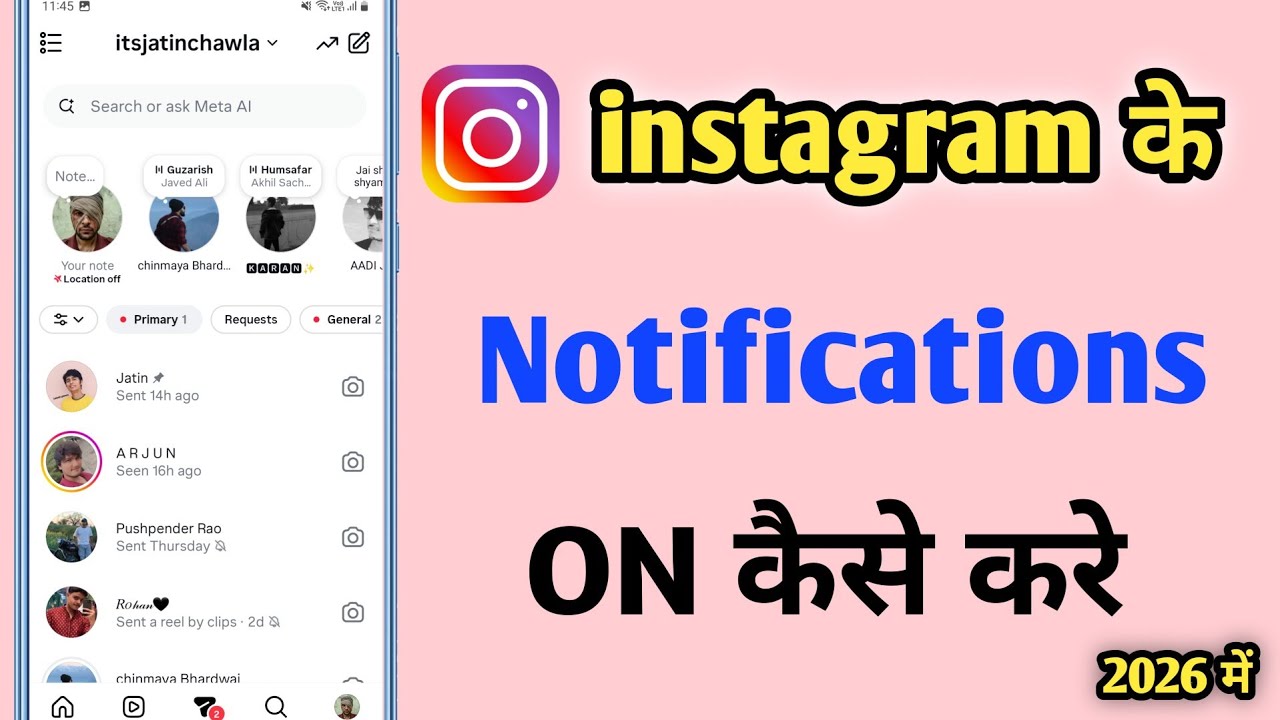 instagram ke Notification Kaise Chalu Kare | How to Turn On instagram Notifications