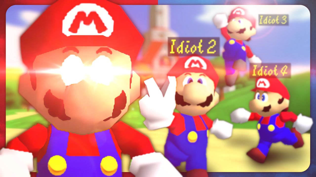 4 Idiots Try to Beat Super Mario 64 Together