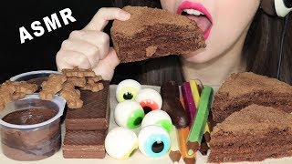 Asmr gummy eyeballs, chocolate mousse with crunchy cookies, cake &
edible pencil crayons ♡ gooey choco cake~
https://youtu.be/rig_smiaqas as...