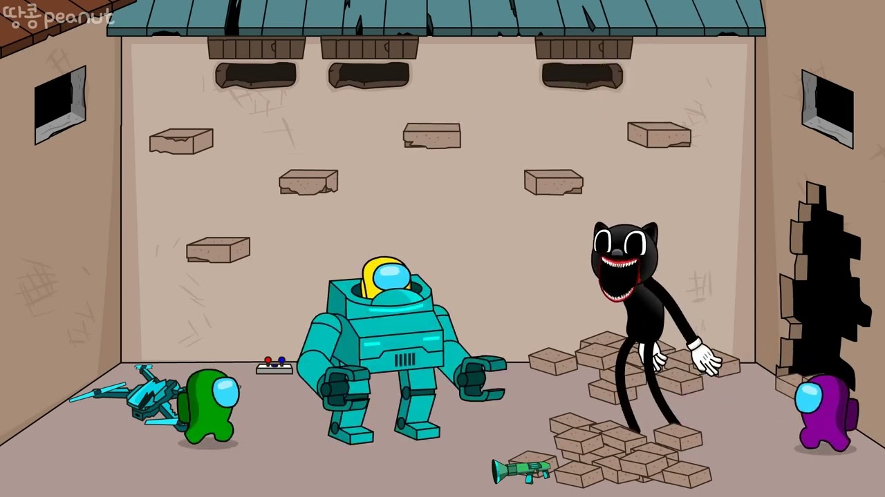 AMONG US vs CARTOON CAT! (Monster Escape Challenge