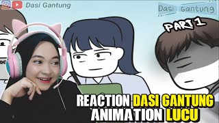 LUCU BANGET !! REACTION ANIMASI DASI GANTUNG PART 1 || Maya Nadia Reaction Dasi Gantung