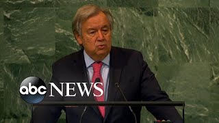 UN secretary-general addresses General Assembly
