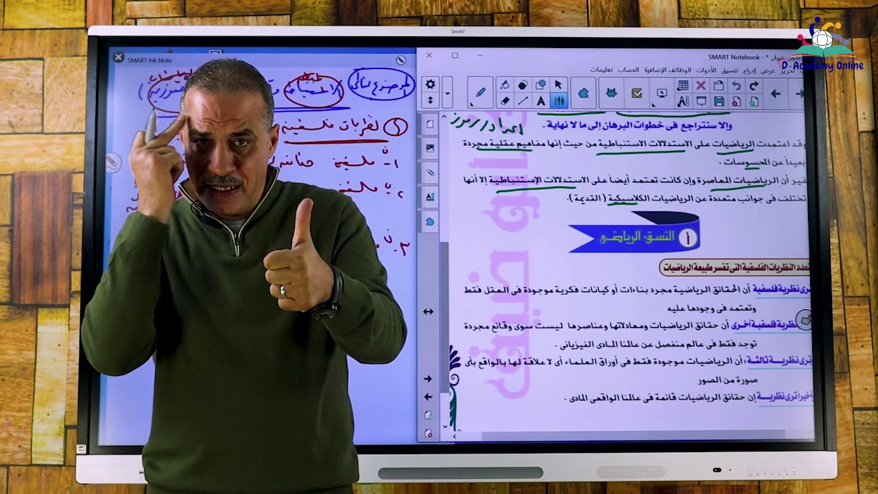 الموضوع الثاني منطق (معني الاستنباط وتطبيقه في العلوم الصوريه)