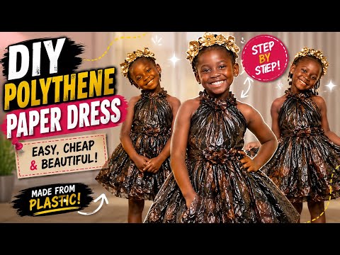 Projects Using Polythenes DIY POLYTHENE PAPER DRESS - YouTube