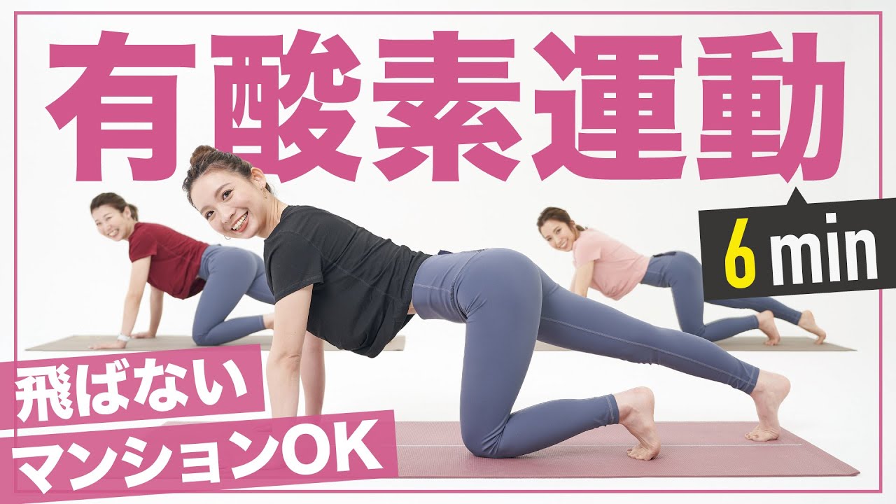【有酸素運動】マンションでもOK！6分で脂肪燃焼！ BY153