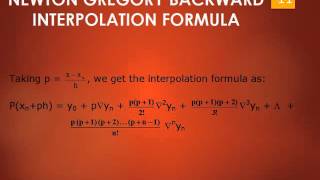 12 Newton Backward Interpolation