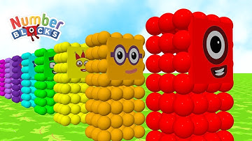 Counting Numberblocks on a Colourful Magnetic Ball | Learn Numbers 1 to 100 for Kids