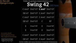 Swing 42 (180 bpm) - Gypsy jazz Backing track / Jazz manouche chords