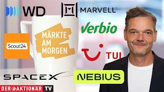 Märkte am Morgen: Bitcoin, Western Digital, SpaceX, Marvell, Nebius, Scout24, TUI, Verbio