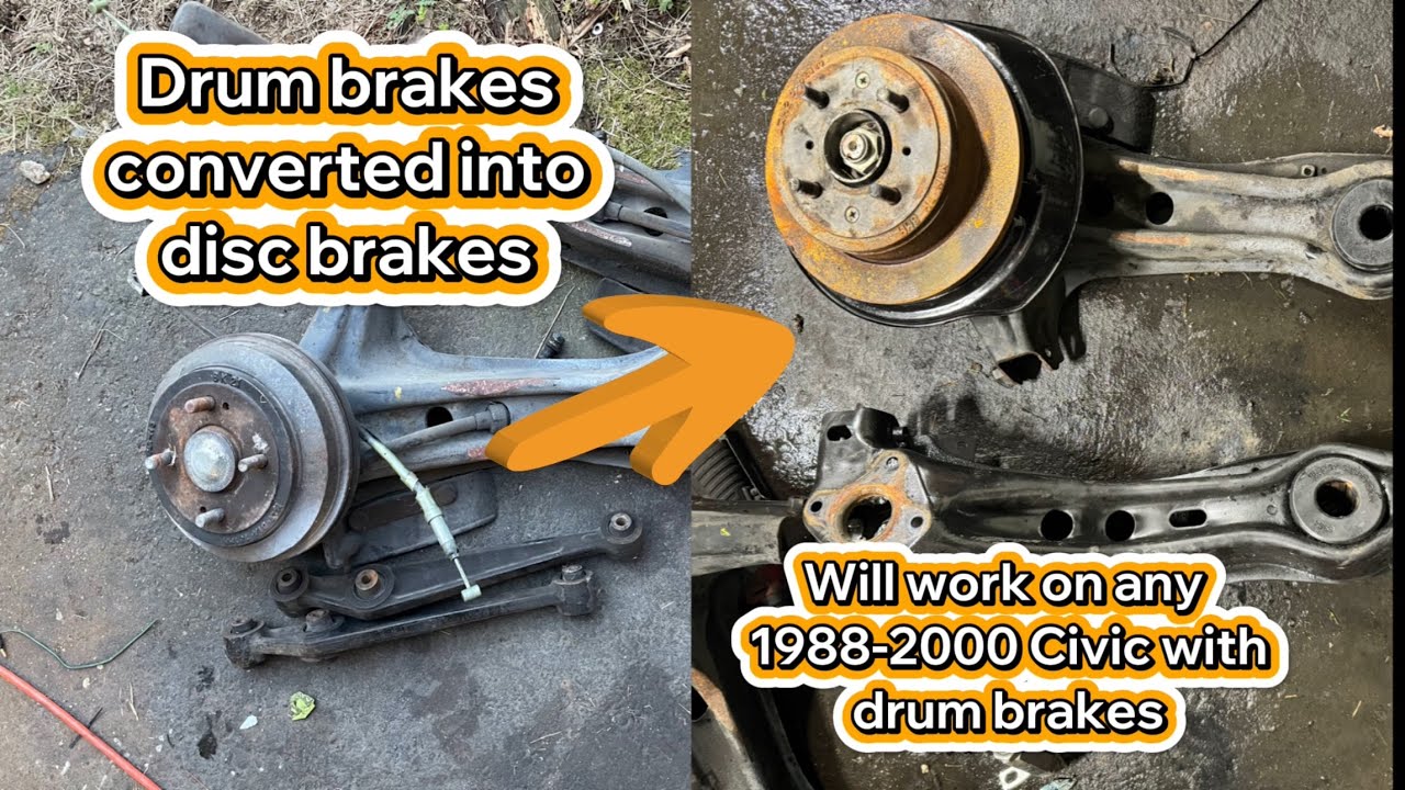 Project Crx Part 10 Converting your old drum brakes into Disc brakes w/ 9093 Da brake