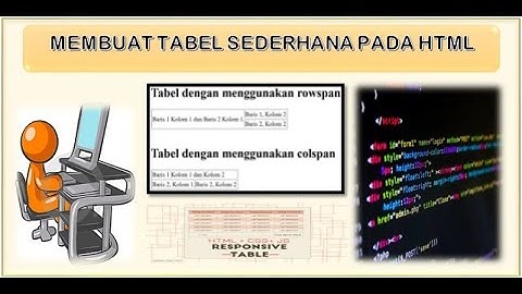 Membuat Tabel Sederhana Pada HTML