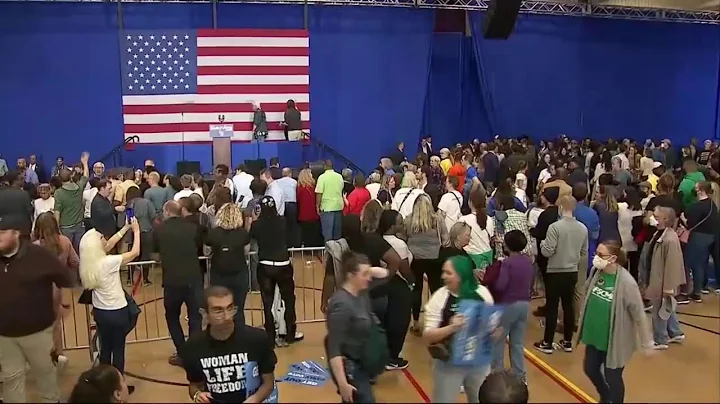 Former President Barack Obama delivers remarks at Democrats election rally