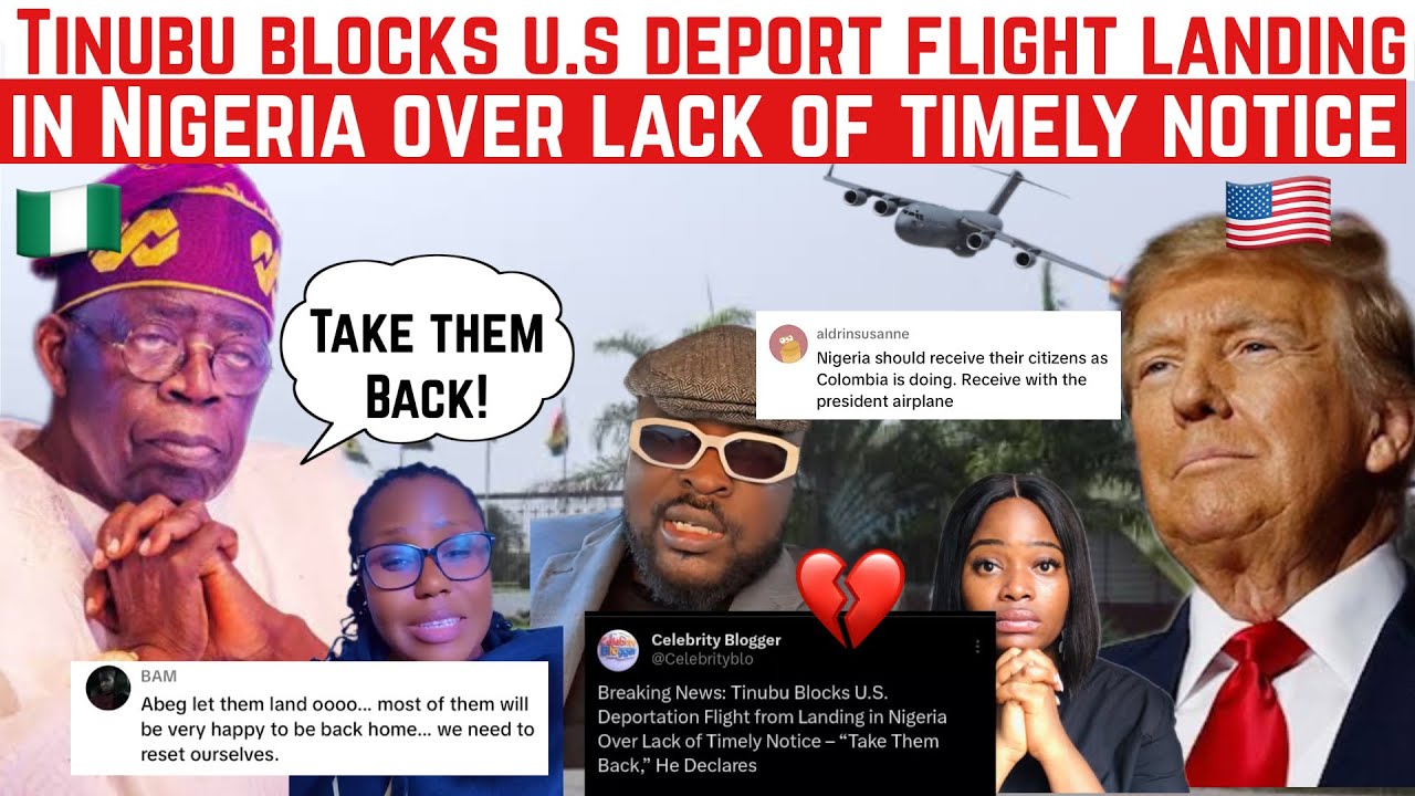 BREAKING NEWS: TINUBU BLOCKS US DEP0RT FLIGHT FROM LANDING IN NIGERIA OVER LACK OF TIMELY NOTICE