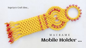 Simple Macrame Mobile Holder | Easy Macrame Mobile Hanger for Beginners | Macrame Mobile Holder