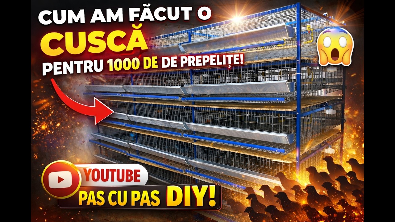 Cum am construit o cușcă pentru 900–1000 de prepelițe ouătoare