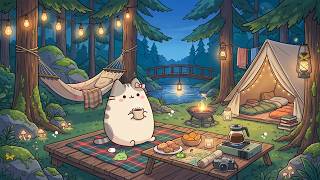 Mochi’s Rainy Forest Study 🌧️ Gentle Chill Beats 🌲 Deep Focus to Relax//Study