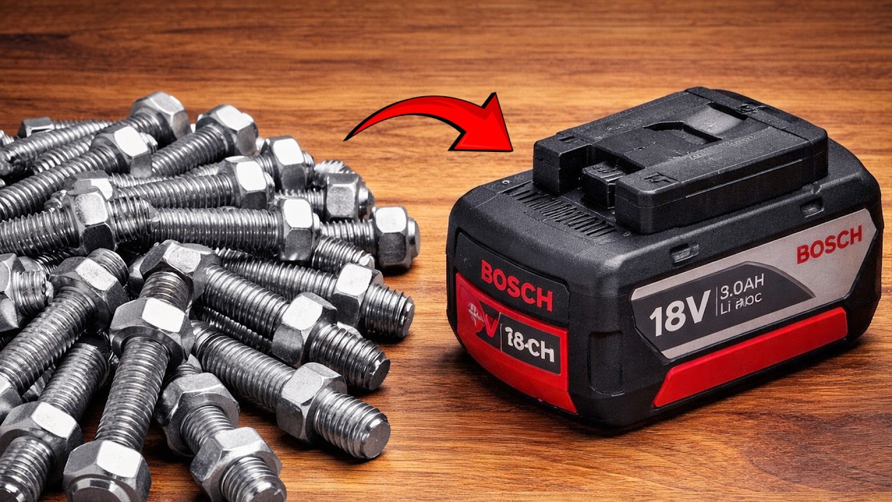 🔋Больше никогда не покупайте аккумуляторы для дрелей! Используйте болт и посмотрите, что произойд...