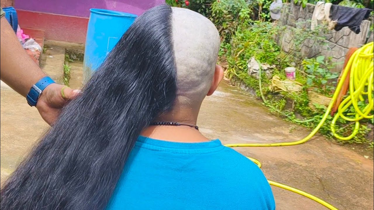 Very Thick Longhair to Headshave for Donation I Keralahairdonations I Wigbank I 