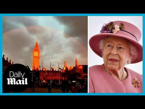 The queen's final farewell: magical rainbow lights up westminster on day of funeral